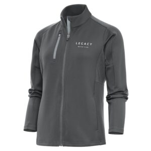 Women's Antigua  Pewter LEGACY Motor Club Generation Full-Zip Jacket