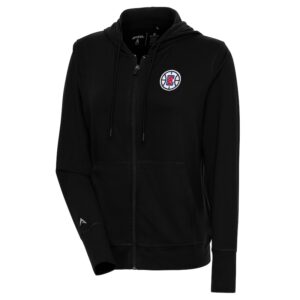 Women's Antigua  Black LA Clippers Moving Full-Zip Jacket