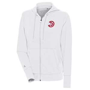 Women's Antigua  White Atlanta Hawks Moving Full-Zip Jacket