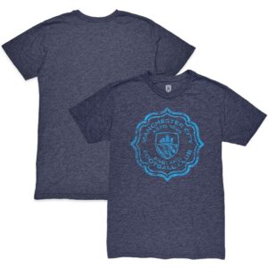 Men's 1863FC Heather Navy Manchester City Retro Flourish Twisted Tri-Blend Slub T-Shirt