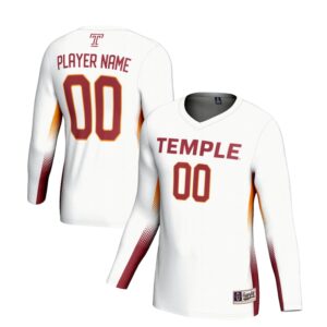 Unisex GameDay Greats  White Temple Owls NIL Pick-A-Player Lightweight Women's Volleyball Jersey
