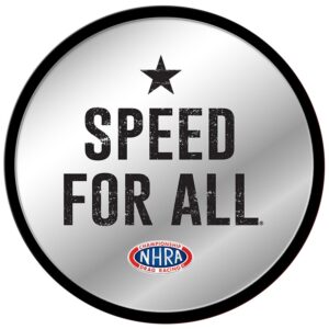NHRA Speed For All 17.5" Modern Disc Mirrored Wall Sign