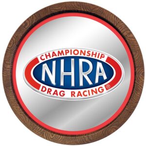 NHRA Championship Drag Racing 20.25'' Barrel Top Framed Mirror Sign