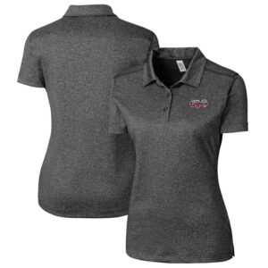 Women's Cutter & Buck Heather Black Lansing Lugnuts Clique Charge Active Polo