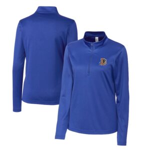Women's Cutter & Buck  Blue Durham Bulls Clique Spin Eco Performance Half-Zip