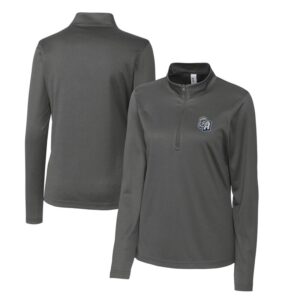 Women's Cutter & Buck  Steel San Antonio Missions Clique Spin Eco Performance Half-Zip