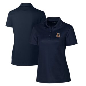 Women's Cutter & Buck  Navy Durham Bulls Clique Spin Eco Performance Pique Women's Polo