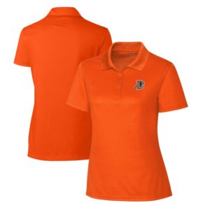 Women's Cutter & Buck  Orange Durham Bulls Clique Spin Eco Performance Pique Women's Polo
