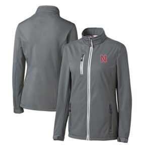 Women's Cutter & Buck  Steel Nashville Sounds Clique Telemark Eco Stretch Softshell Full-Zip Jacket