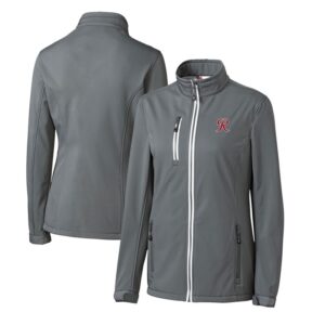 Women's Cutter & Buck  Steel Tacoma Rainiers Clique Telemark Eco Stretch Softshell Full-Zip Jacket