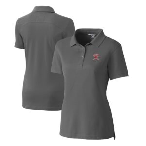 Women's Cutter & Buck Gray Tacoma Rainiers Advantage Tri-Blend Pique Polo