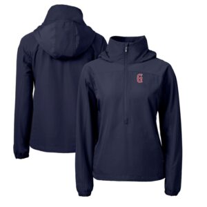 Women's Cutter & Buck Navy Greenville Drive Charter Eco Recycled Half-Zip Anorak Jacket