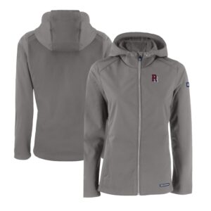 Women's Cutter & Buck  Steel Round Rock Express Evoke Eco Softshell Recycled Full-Zip Jacket