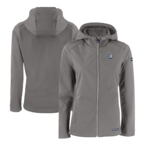 Women's Cutter & Buck  Steel San Antonio Missions Evoke Eco Softshell Recycled Full-Zip Jacket