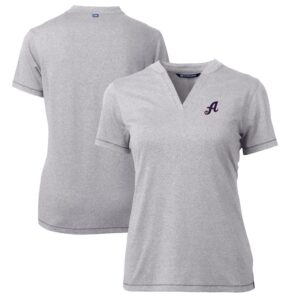 Women's Cutter & Buck  Heather Gray Reno Aces Forge DryTec Heathered Stretch Blade Top