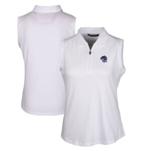 Women's Cutter & Buck  White Binghamton Rumble Ponies Forge DryTec Stretch Sleeveless Polo