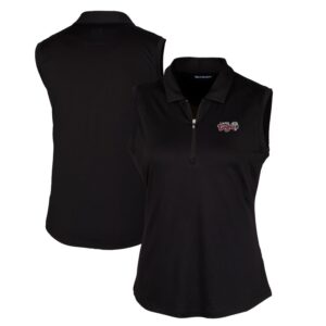 Women's Cutter & Buck  Black Lansing Lugnuts Forge DryTec Stretch Sleeveless Polo