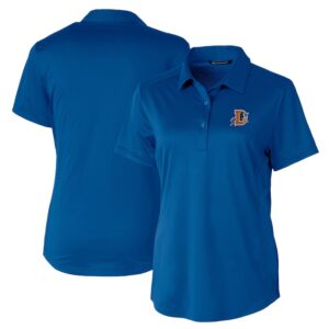 Women's  Cutter & Buck  Blue Durham Bulls Prospect Textured Stretch Polo