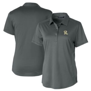 Women's  Cutter & Buck  Gray Frisco RoughRiders Prospect Textured Stretch Polo