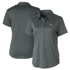 Women's  Cutter & Buck  Gray Norfolk Tides Prospect Textured Stretch Polo