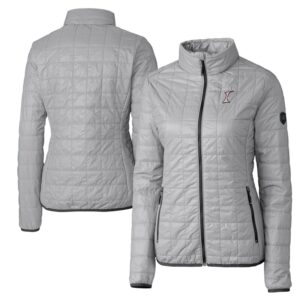 Women's Cutter & Buck Gray Albuquerque Isotopes Rainier Primaloft Eco Full-Zip Jacket