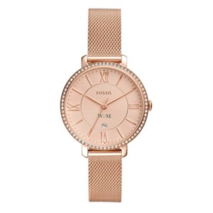 Women's Fossil Rose Gold William & Mary Tribe Jacqueline Stainless Steel Watch