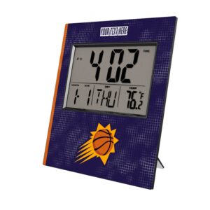 Keyscaper Phoenix Suns Cross Hatch Personalized Digital Desk Clock