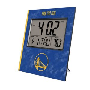 Keyscaper Golden State Warriors Cross Hatch Personalized Digital Desk Clock