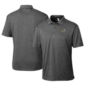 Men's Cutter & Buck  Heather Black Akron RubberDucks  Clique Charge Active Polo