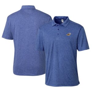 Men's Cutter & Buck  Heather Royal Akron RubberDucks  Clique Charge Active Polo