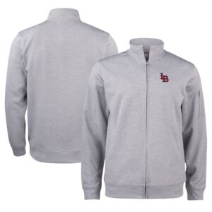 Unisex Cutter & Buck Gray Louisville Bats Clique Lift Eco Performance Full-Zip Jacket