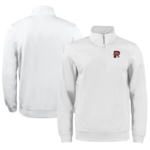 Unisex Cutter & Buck White Portland Sea Dogs Clique Lift Eco Performance Half-Zip Pullover Top