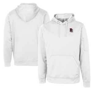 Unisex Cutter & Buck White Round Rock Express Clique Lift Eco Performance Pullover Hoodie Sweatshirt