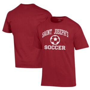 Men's Champion Crimson Saint Joseph's Hawks Soccer Icon T-Shirt