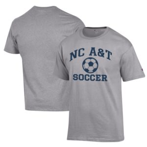 Men's Champion Gray North Carolina A&T Aggies Soccer Icon T-Shirt