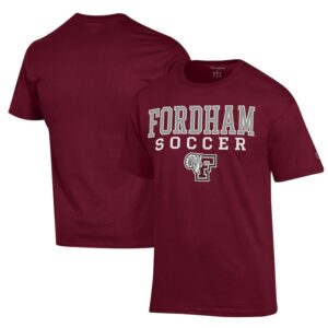 Men's Champion Maroon Fordham Rams Soccer Stack Logo Powerblend T-Shirt
