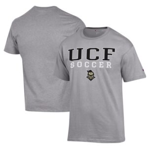 Men's Champion Gray UCF Knights Soccer Stack Logo Powerblend T-Shirt