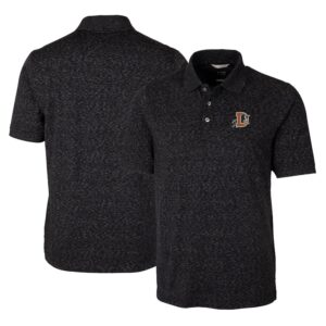 Men's Cutter & Buck  Black Durham Bulls Advantage Tri-Blend Space Dye Polo