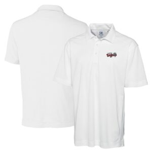 Men's Cutter & Buck White Lansing Lugnuts DryTec Genre Textured Solid Polo