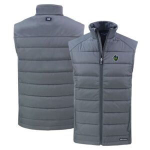 Men's Cutter & Buck Steel Hillsboro Hops Evoke Hybrid Eco Softshell Recycled Full-Zip Vest