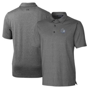 Men's Cutter & Buck Heather Charcoal San Antonio Missions Forge Heathered Stretch Polo