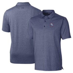Men's Cutter & Buck Heather Navy New Hampshire Fisher Cats Forge Heathered Stretch Polo
