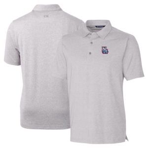 Men's Cutter & Buck Heather Gray New Hampshire Fisher Cats Forge Heathered Stretch Polo