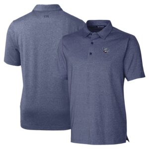 Men's Cutter & Buck Heather Navy Lehigh Valley IronPigs Forge Heathered Stretch Polo