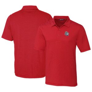 Men's Cutter & Buck  Red San Antonio Missions Forge Pencil Stripe Stretch DryTec Polo