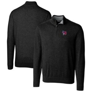 Men's Cutter & Buck Black Buffalo Bisons Lakemont Tri-Blend Quarter-Zip Pullover Sweater