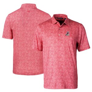 Men's Cutter & Buck Red Springfield Cardinals DryTec Pike Constellation Print Stretch Polo