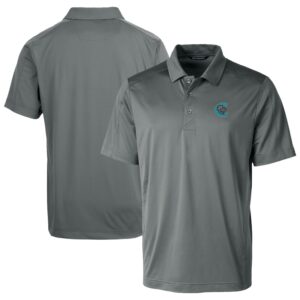 Men's Cutter & Buck Gray Charlotte Knights Prospect Textured Stretch Polo
