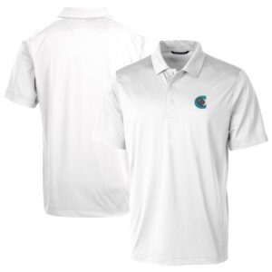 Men's Cutter & Buck White Charlotte Knights Prospect Textured Stretch Polo