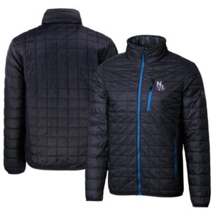 Men's Cutter & Buck Navy New Hampshire Fisher Cats Rainier PrimaLoft Eco Insulated Full-Zip Puffer Jacket